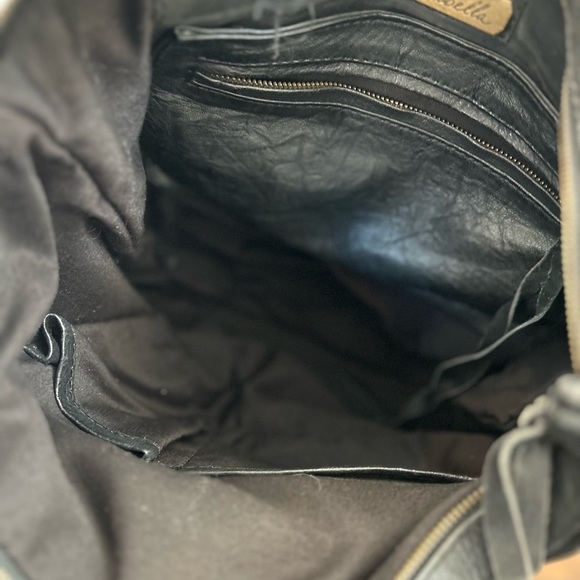 Black leather Cleobella bag with studs - Picture 8 of 12